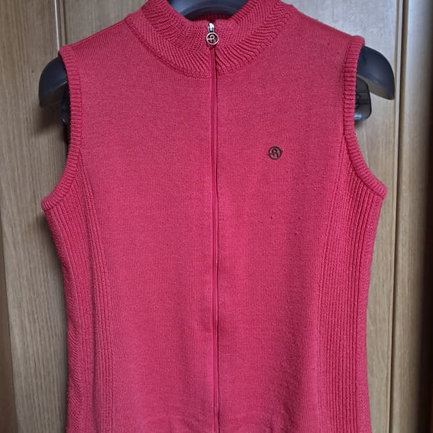 레노마 여성 니트 집업 조끼 90