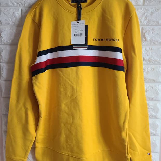 타미힐피거 맨투맨 노란색 L