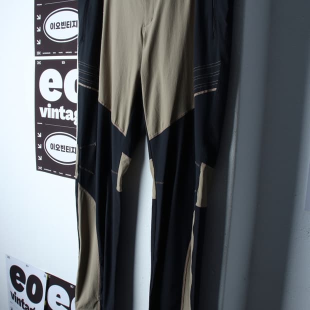 (L-XL) 휠라 트레이닝복 바지 등산 기능성 베이지 밴딩-P10457
