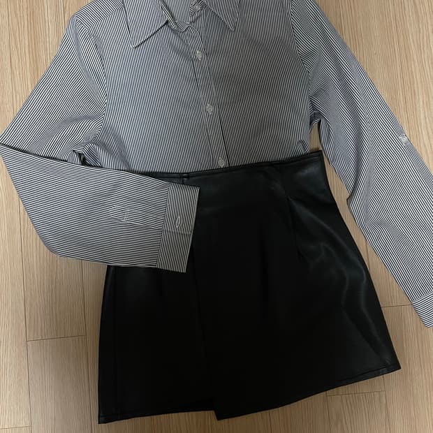 셔츠와 가죽치마 세트