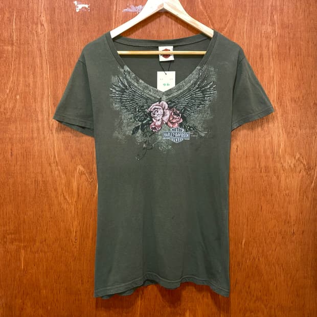 (L) Harley Davidson 할리 브이넥 반팔티