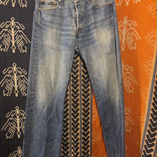 리바이스 501 34X34 블랭크탭 데님 