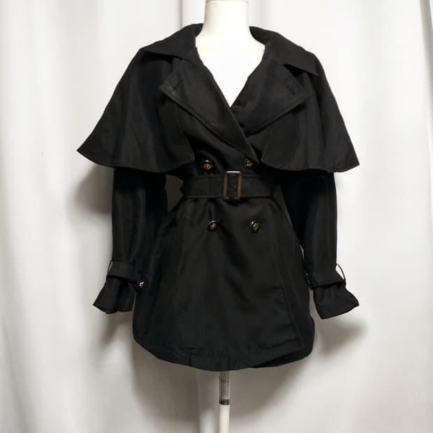 빈티지 트렌치코트원피스 케이프망토 히메로맨틱갸루 핀터깔 공겜여주 긱시크