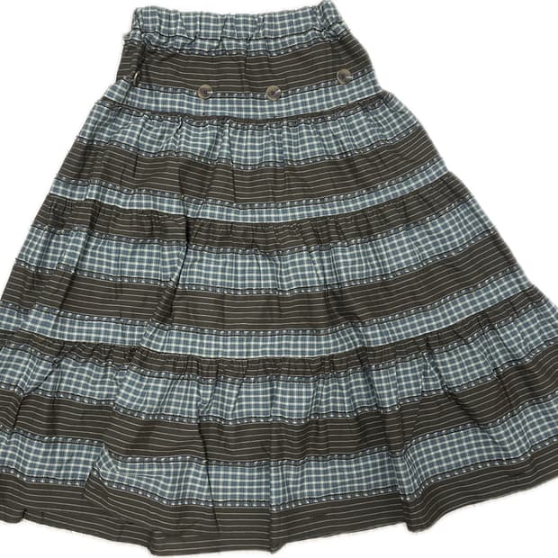 무음 투웨이 셔링 스커트