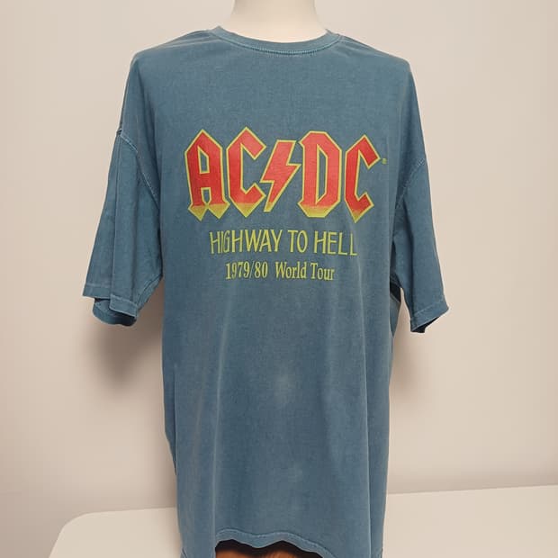 AC/DC HighwayToHell 79/80월드투어 피그먼트워싱 티셔츠