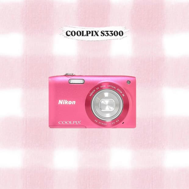니콘 쿨픽스 S3300 핑크 빈티지디카