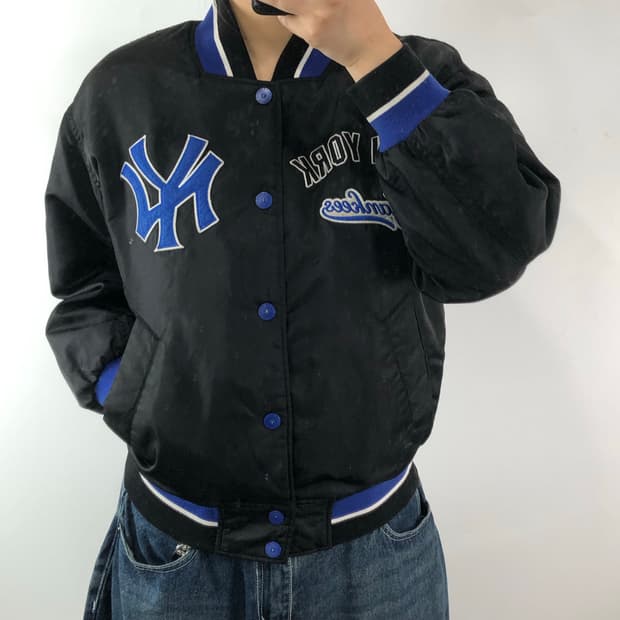 [XS] MLB 뉴욕 양키스 블랙 바시티 자켓