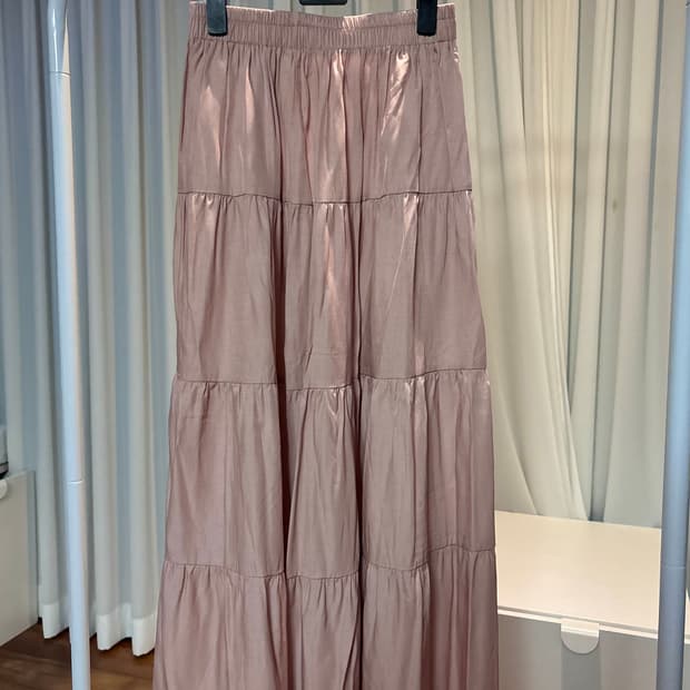 핑크 캉캉 롱스커트