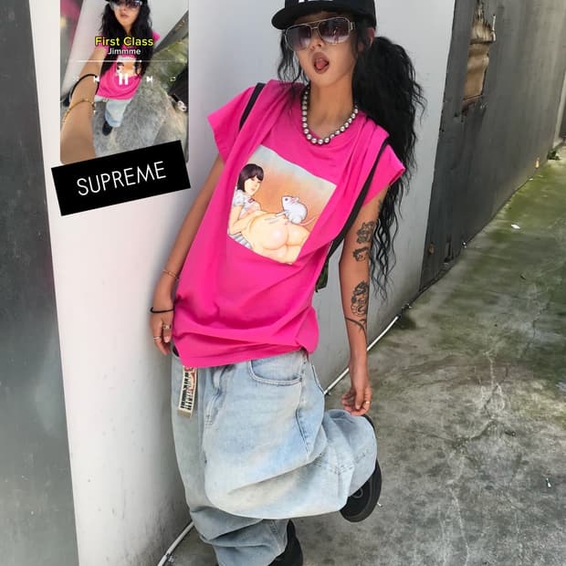 < Supreme Mouse T-Shirt Pink - 25SS >
