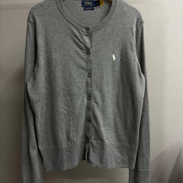 폴로 우먼 피마코튼 라운드가디건