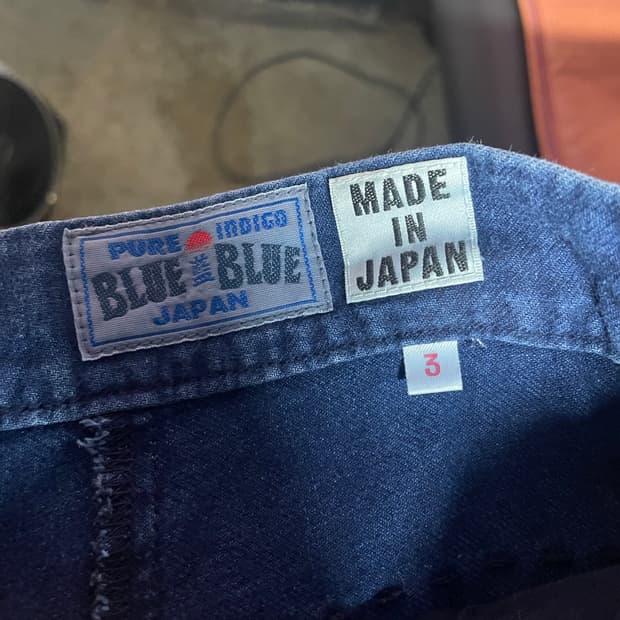Blue Blue Japan 패치워크, 바느질 데님