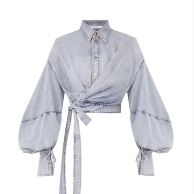 ZIMMERMANN REBELLION 데님 랩 탑 새제품 0사이즈