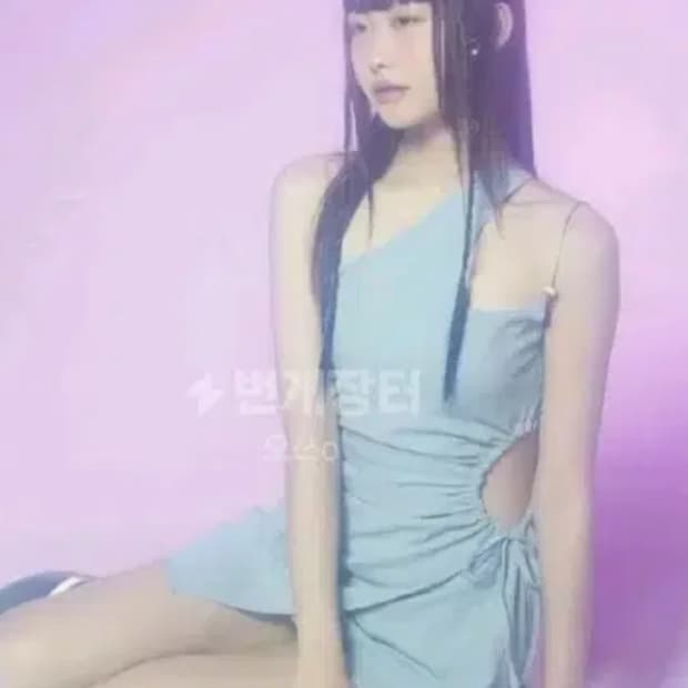 뉴얼린 Pure chiffon shirring Beads Dress M