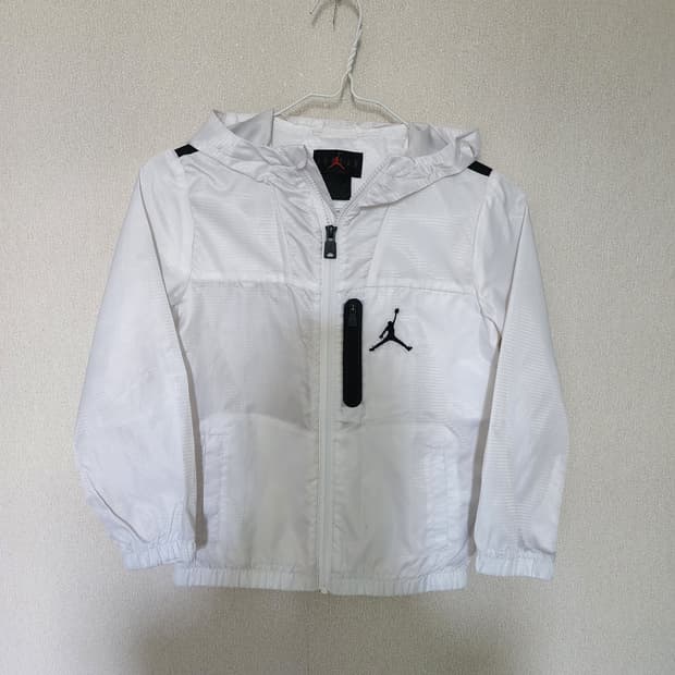 조던 키즈 화이트 후드 바람막이 점퍼