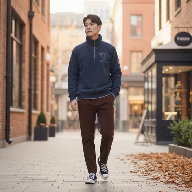 [희귀/L] 일본 유니클로 x MLB 뉴욕 양키스 하프집업 아노락 플리스