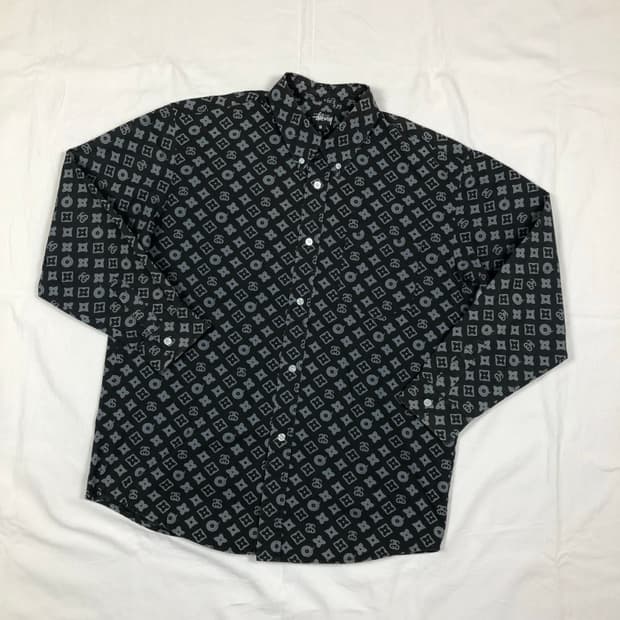 90s 스투시 stussy 루이비통 패러디 셔츠 남방