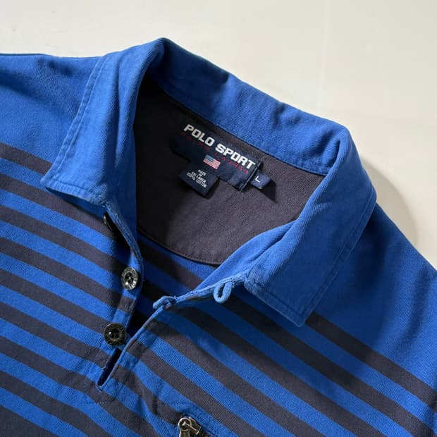 Polo 폴로 랄프로렌 스포츠 단가라 버튼 럭비 슬리브