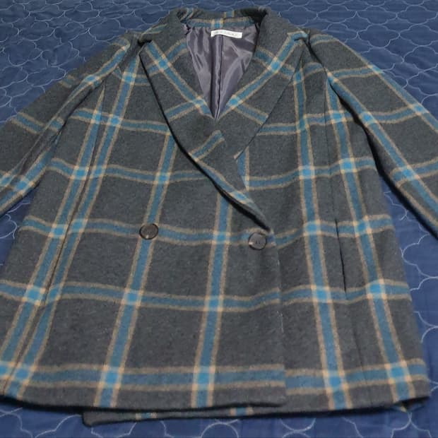 DOTORI 체크 코트 다크그레이 (S)