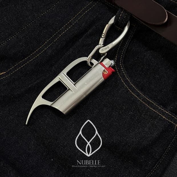 🌗 lighter case keyring / 스틸 라이터 케이스 키링