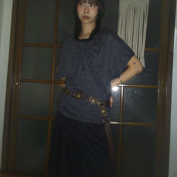 vintage angora pinch knit top
