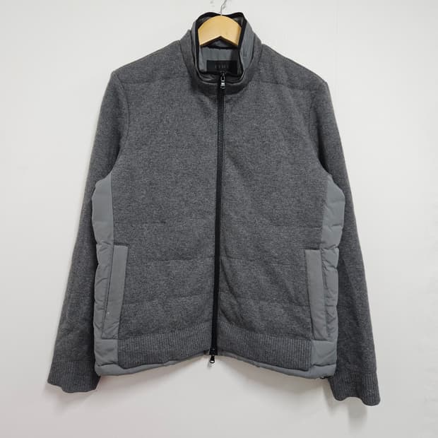 TIME 타임옴므 니트 구스다운 패딩 그레이 100