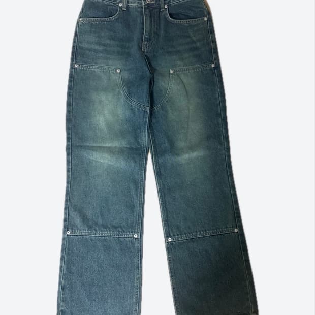 더블니 데님팬츠