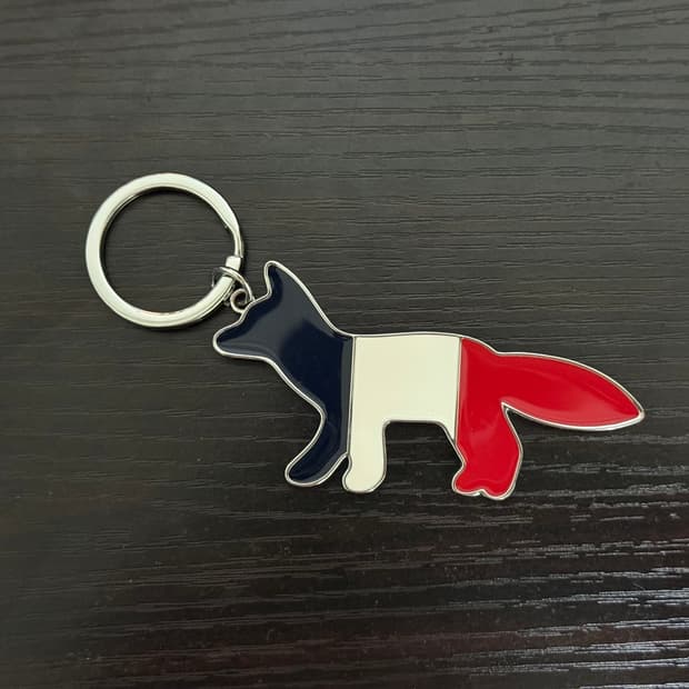 메종키츠네 트리컬러 폭스 키링