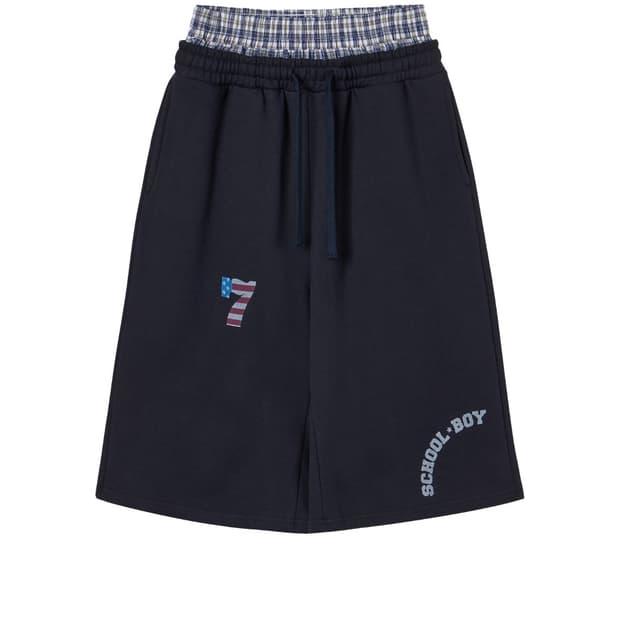 aeae TRUNK LAYERED SWEATSHORTS [NAVY]