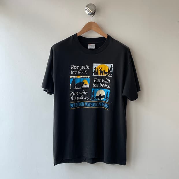 90‘s USA “BWCA” Souvenir T-shirt L