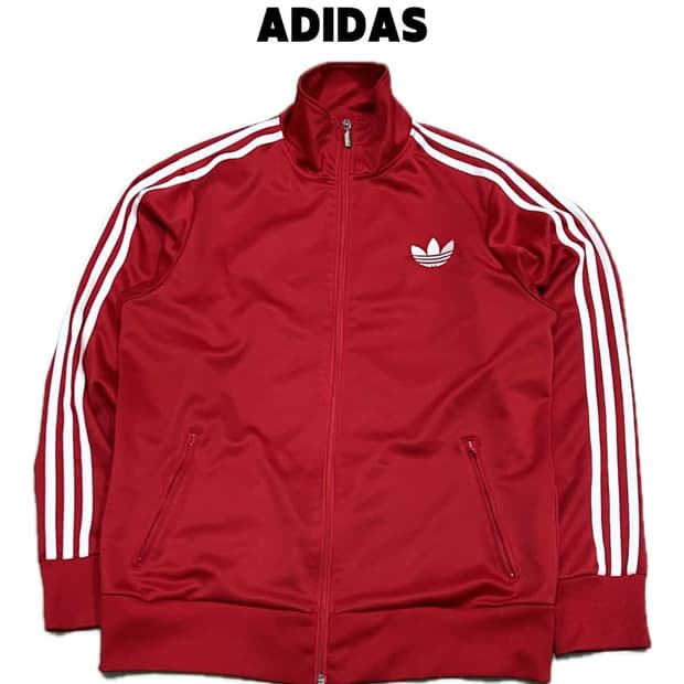 (XL) 아디다스 올드스쿨 구형 파이어버드 트랙탑 져지 레드