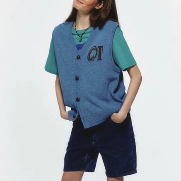 테켓 니트 조끼