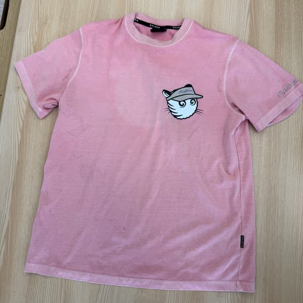 말본 골프 가먼트 워싱 티셔츠 핑크