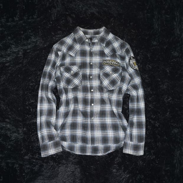 00s punk patch flannel 