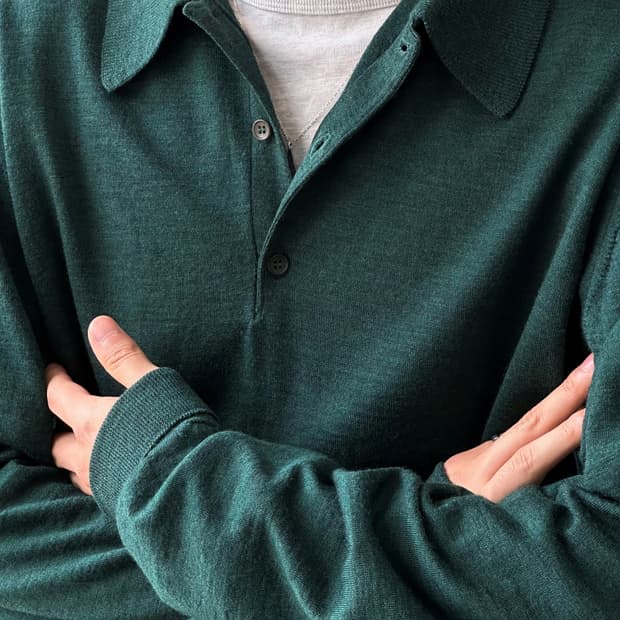 Superfinemerino wool polo knit