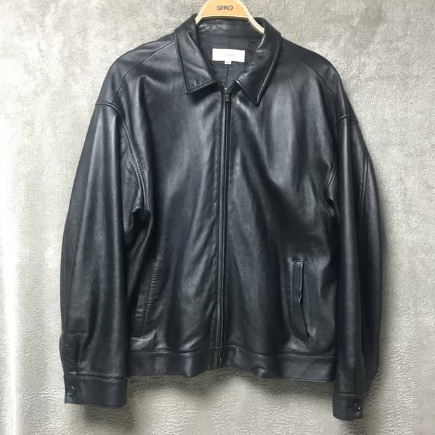 OX STUDIOS 램스킨 자켓 46사이즈 오버핏 싱글 라이더 가죽 자켓