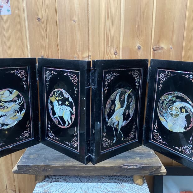 일본 수입 자개 병풍 가리개