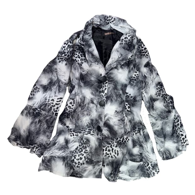 일본 빈티지 호피 코트 자켓