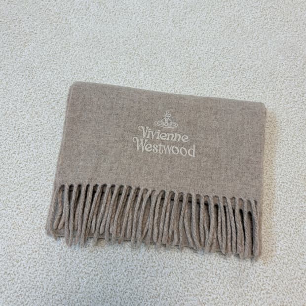 비비안웨스트우드 울 머플러 오트밀