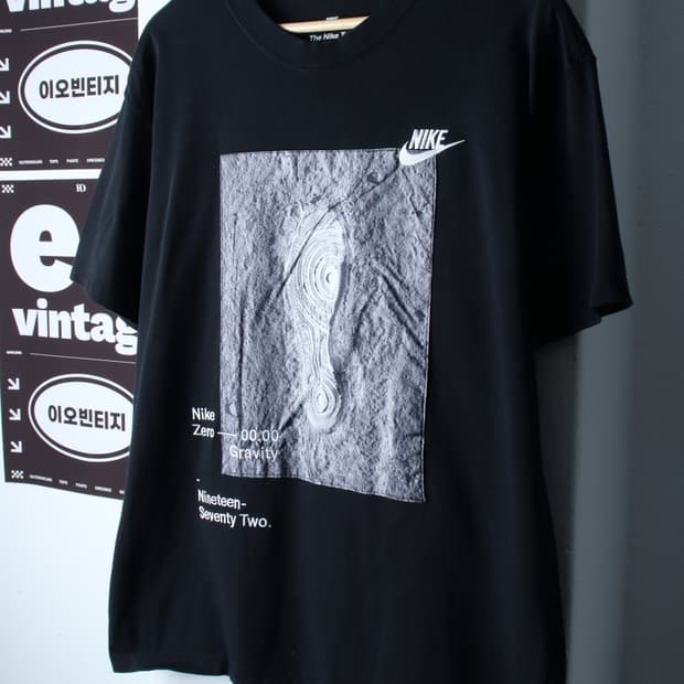 (XL-2XL) 나이키 반팔 티셔츠 달표면 프린팅 블랙-H36805