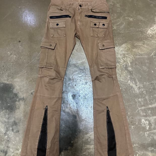(MPH) 2way flare zip gimmick cargo pants