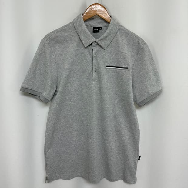  JDX 남자 카라 반팔티 골프티 면 그레이 100
