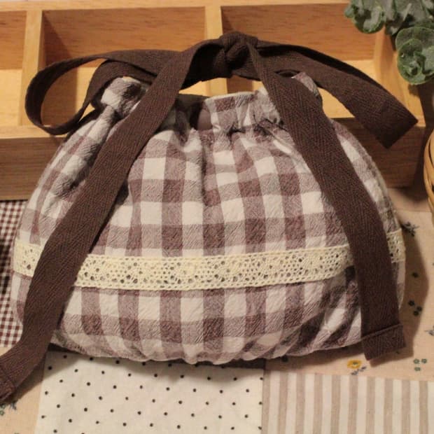 핸드메이드 리본 미니 밴딩 파우치