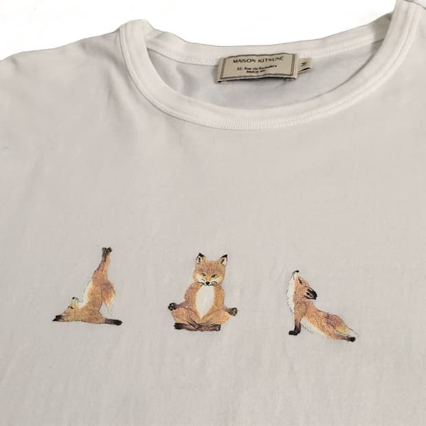 (XL) MAISON KITSUNE 메종키츠네 요가키츠네 티셔츠