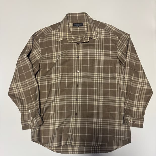 정품!! 입생로랑 YSL 뿌르옴므 클래식 체크 셔츠 L