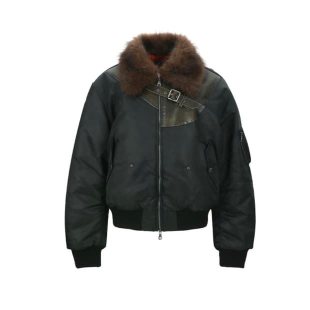 앤더슨벨 FUR COLLAR LEATHER PATCH MA-1 M사이즈