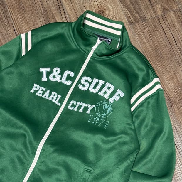 T&C SURF DESIGNS 그린 니트 져지