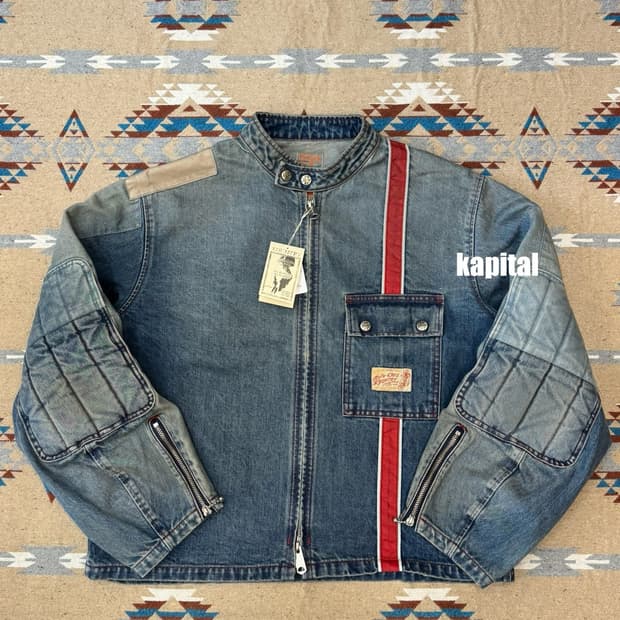 [3][L] 캐피탈 14온즈 데님 토도테레노 모토크로스 자켓 리메이크