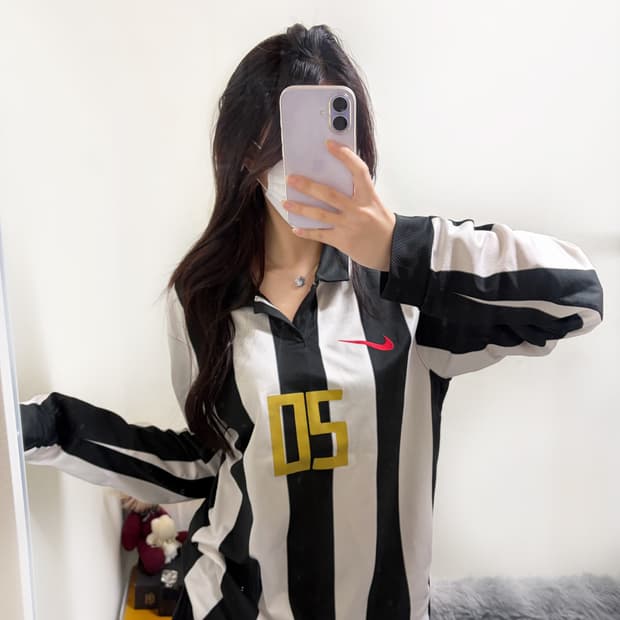 나이키 유벤투스 황선홍(20)마킹 레트로 스트라이프 하프넥 져지(L)