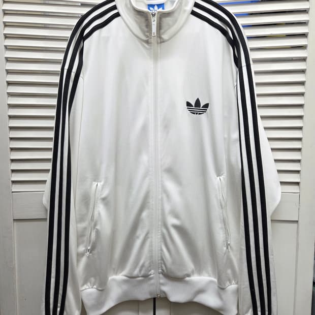 아디다스 구형 파이어버드 흰검 트랙탑 져지