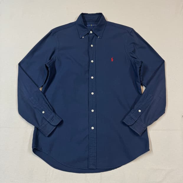 S) 폴로 랄프로렌 클래식 가먼트다이 옥스포드 셔츠 네이비
